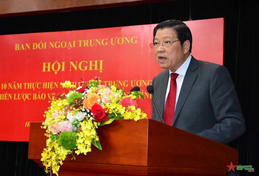  Đồng chí Phan Đình Trạc phát biểu chỉ đạo tại hội nghị.