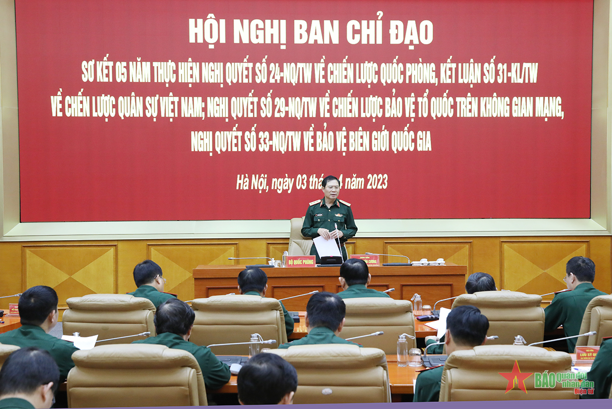 Thượng tướng Nguyễn Tân Cương chủ trì hội nghị chuẩn bị sơ kết thực hiện các chiến lược của Trung ương