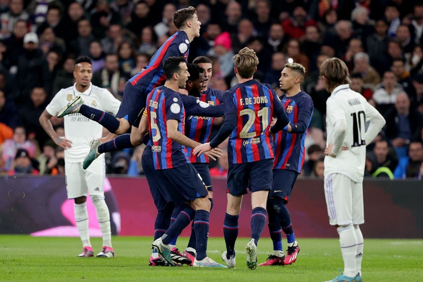  Barca chiếm ưu thế sau chiến thắng 1-0 trước Real ở bán kết lượt đi. Ảnh: FCB