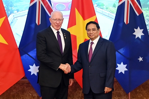 Toàn quyền Australia David Hurley chào xã giao Thủ tướng Chính phủ Phạm Minh Chính