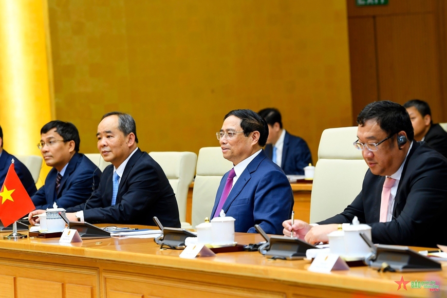 Thủ tướng Phạm Minh Chính tại hội kiến. Ảnh: Tuấn Huy