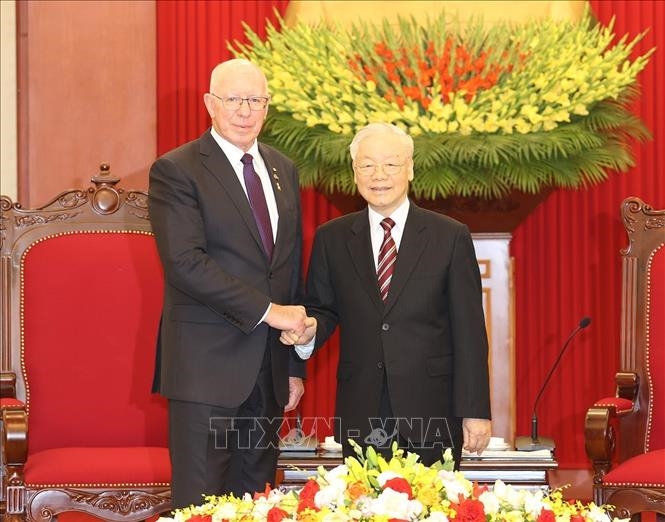 Tổng Bí thư Nguyễn Phú Trọng tiếp Toàn quyền Australia. 
