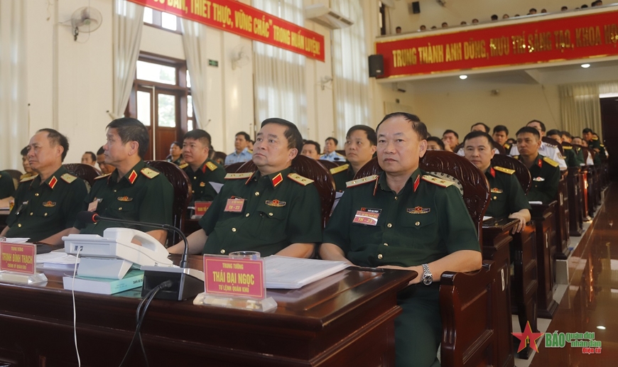 Thủ trưởng Bộ tư lệnh Quân khu 5 tham dự khai mạc tập huấn Phòng thủ dân sự do Bộ Tổng Tham mưu chỉ đạo. 