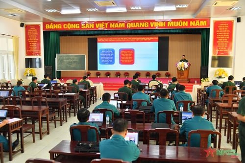 Bộ CHQS tỉnh Kiên Giang: Sôi nổi Hội thi cán bộ giảng dạy chính trị giỏi năm 2023