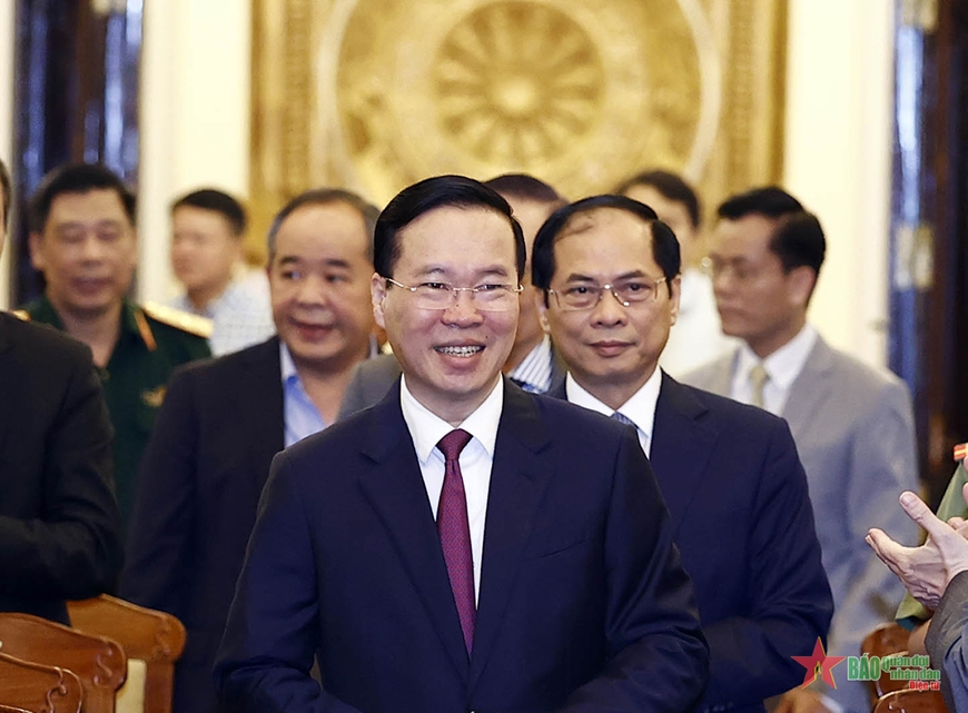  Chủ tịch nước Võ Văn Thưởng dự Hội nghị tổng kết 10 năm thực hiện Nghị quyết Trung ương 8, khóa XI của Bộ Ngoại giao.