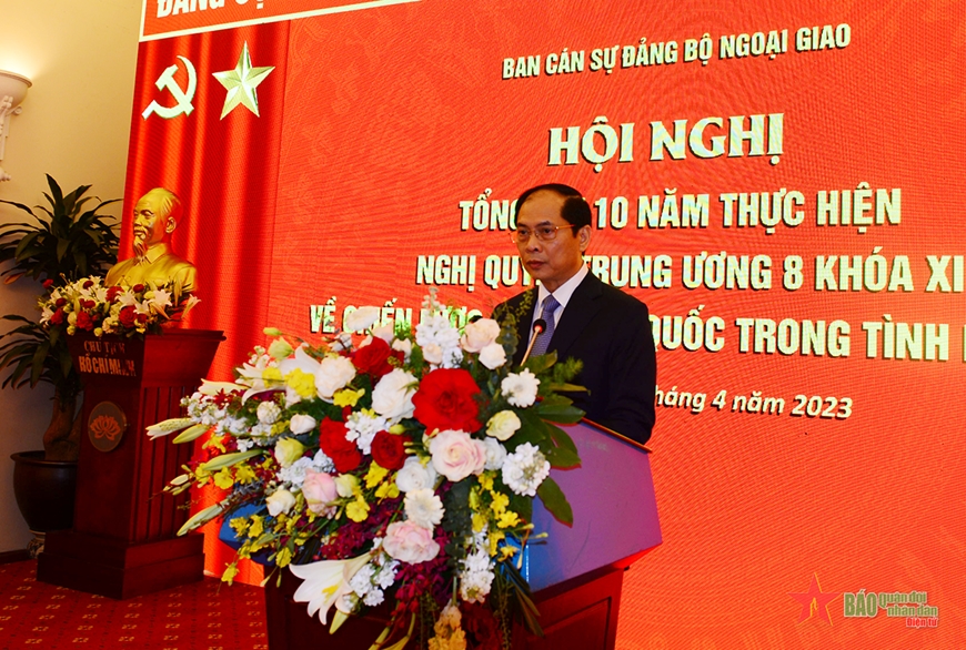 Bộ trưởng Bùi Thanh Sơn phát biểu khai mạc hội nghị.