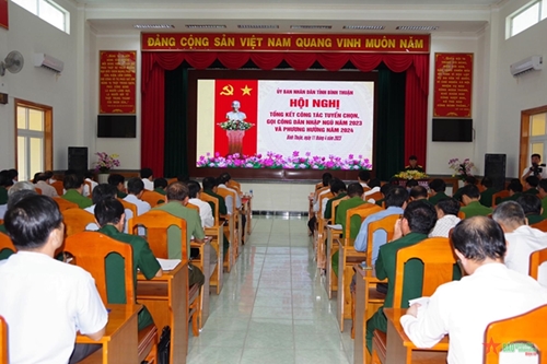 Bình Thuận tổng kết công tác tuyển quân năm 2023