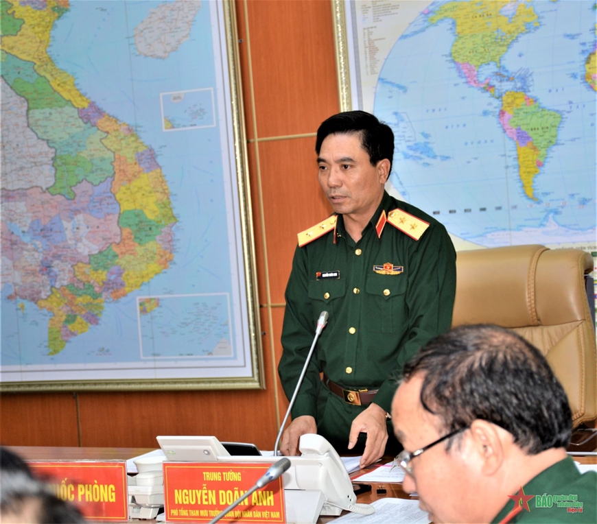  Trung tướng Nguyễn Doãn Anh chủ trì hội nghị.