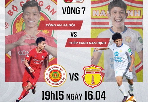 Link xem trực tiếp Công an Hà Nội và Nam Định FC (vòng 7 V-League 2023)