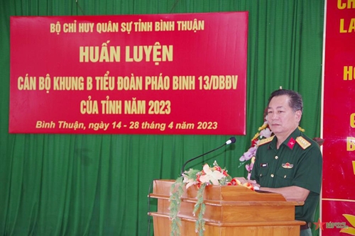 Bình Thuận huấn luyện cán bộ dự bị động viên