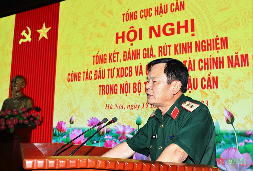  Trung tướng Trần Duy Giang phát biểu chỉ đạo tại hội nghị.