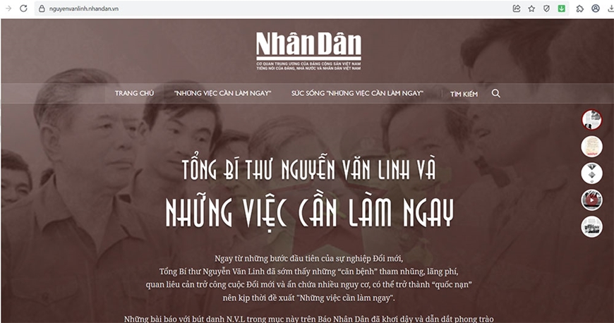  Trang thông tin đặc biệt về Tổng Bí thư Nguyễn Văn Linh.