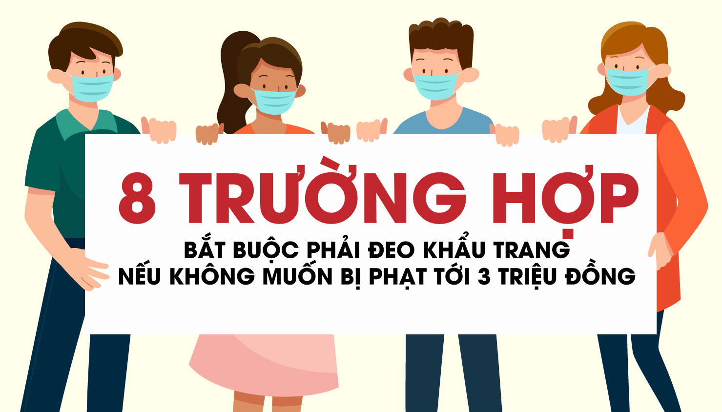 8 trường hợp bắt buộc phải đeo khẩu trang nếu không muốn bị phạt tiền