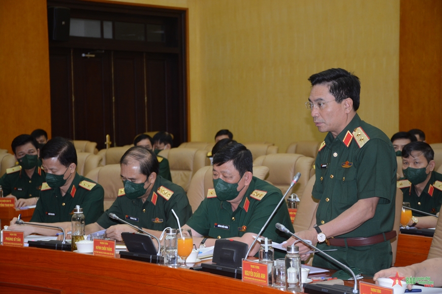 Trung tướng Nguyễn Doãn Anh, phát biểu tại hội nghị. Ảnh: KIM NGỌC 