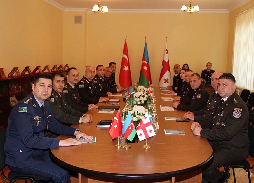 Azerbaijan, Thổ Nhĩ Kỳ và Gruzia tăng cường hợp tác quân sự. Ảnh: Azernews