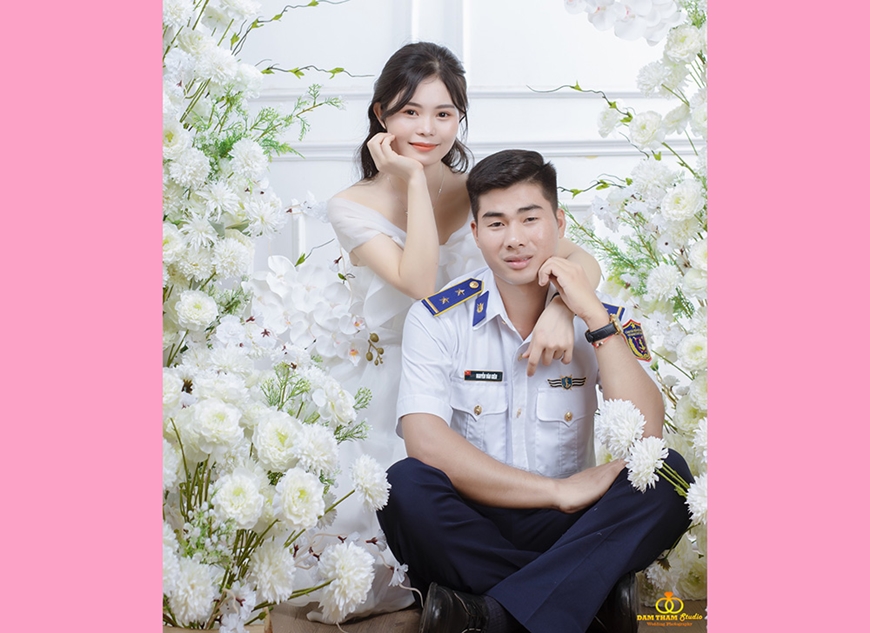 Vợ chồng Trung úy Nguyễn Văn Kiên - Trần Thị Hằng. Ảnh do nhân vật cung cấp 