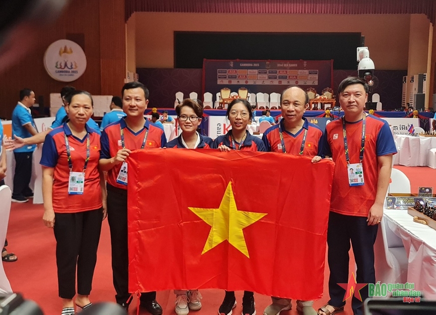  Niềm vui của các thành viên đội tuyển cờ ốc Việt Nam. 