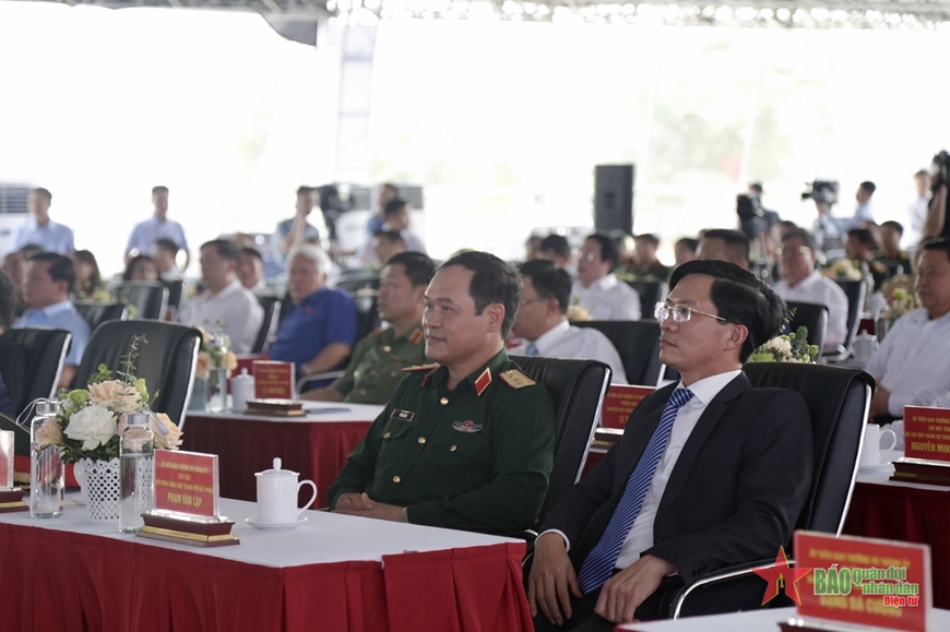 Thượng tướng Vũ Hải Sản dự lễ khởi công dự án. 
