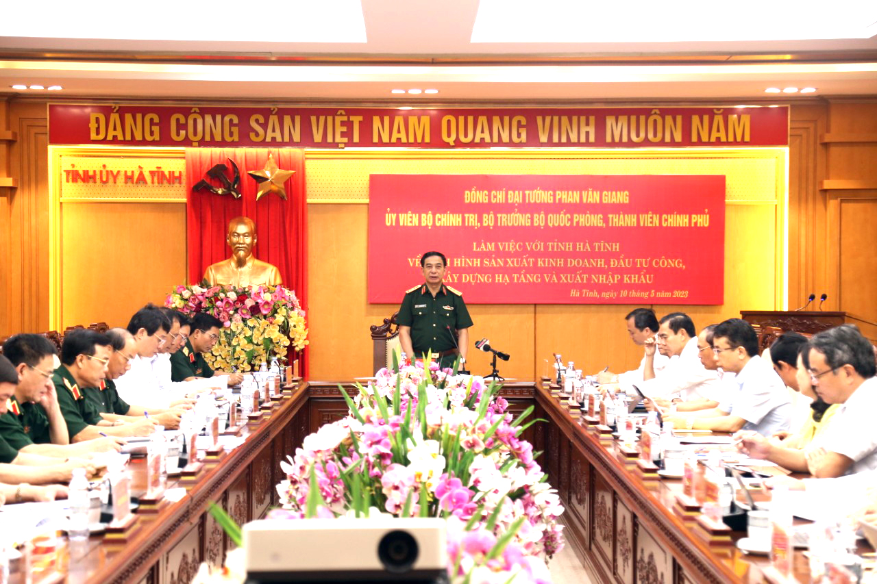 Đại tướng Phan Văn Giang, Trưởng đoàn công tác Chính phủ làm việc với tỉnh Hà Tĩnh