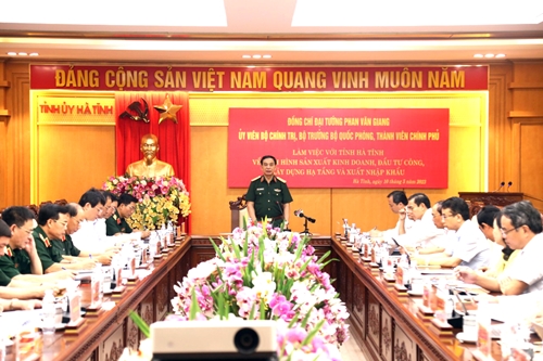Đại tướng Phan Văn Giang, Trưởng đoàn công tác Chính phủ làm việc với tỉnh Hà Tĩnh