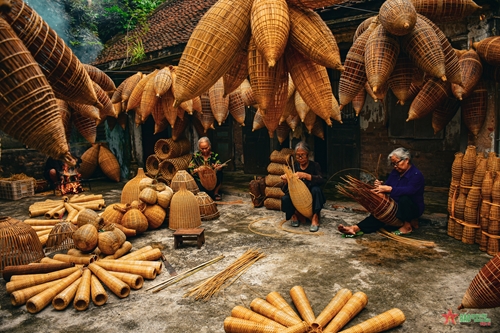 Độc đáo làng nghề đan đó ở Thủ Sỹ, Hưng Yên