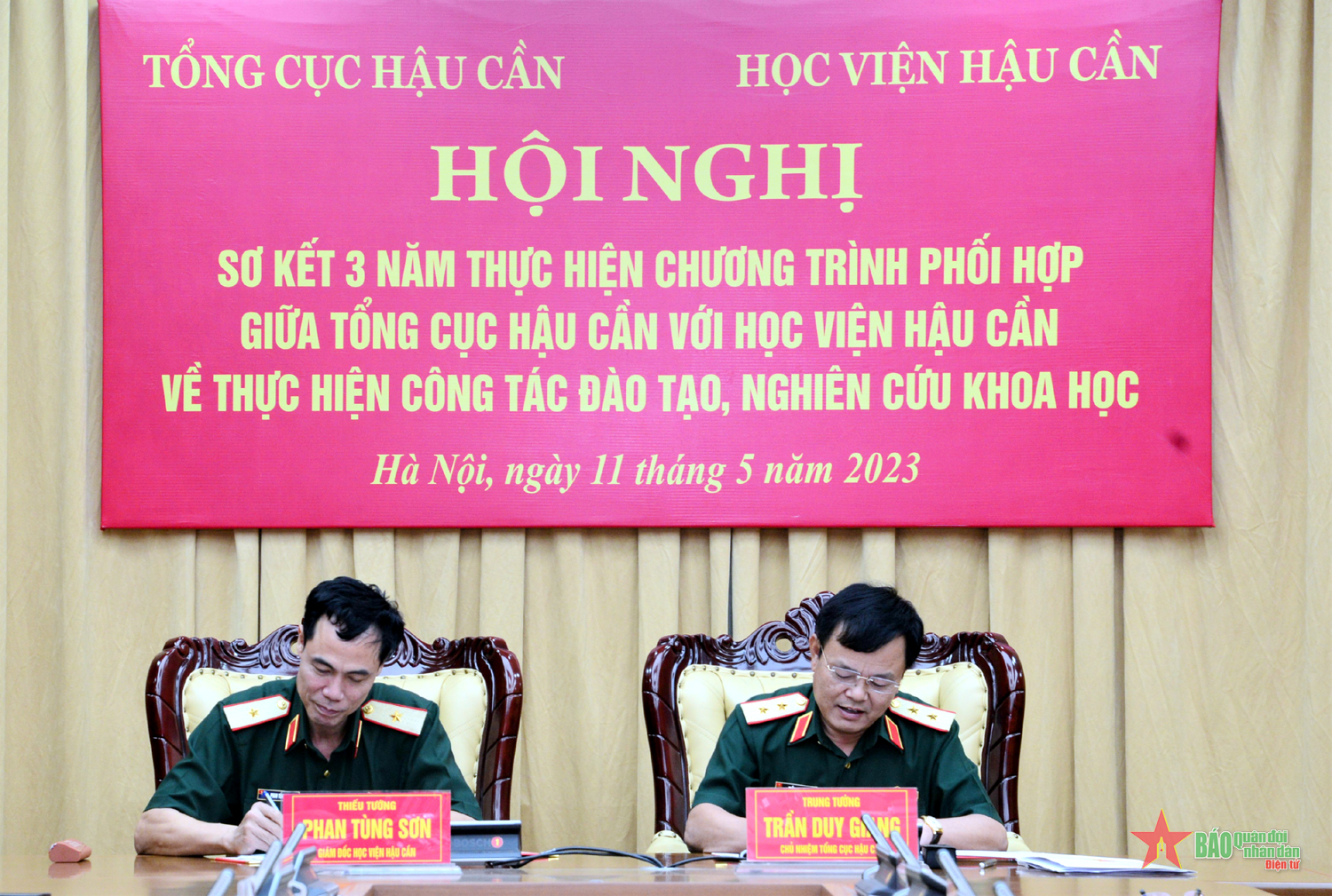  Tổng cục Hậu cần và Học viện Hậu cần sơ kết 3 năm thực hiện chương trình phối hợp
