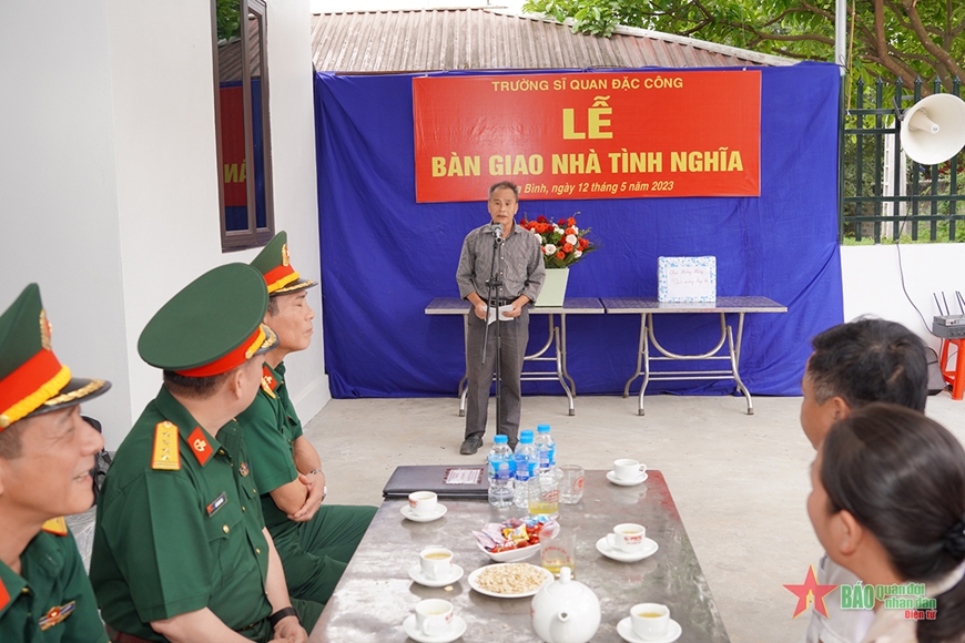  Ông Nguyễn Tiến Trúc cảm ơn đơn vị, địa phương giúp gia đình có ngôi nhà mới khang trang.