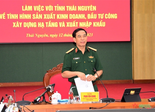 Đại tướng Phan Văn Giang chủ trì đoàn công tác Chính phủ làm việc với tỉnh Thái Nguyên
