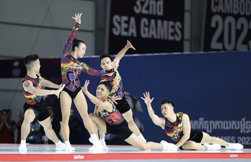 SEA Games 32: Việt Nam thắng tuyệt đối ở môn thể dục aerobic