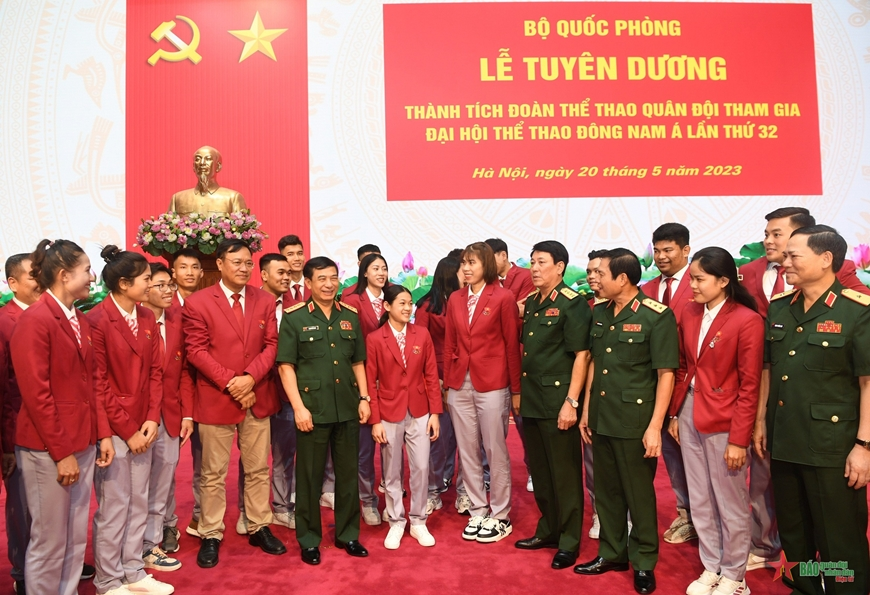 Bộ Quốc phòng tuyên dương thành tích Đoàn thể thao Quân đội tham gia SEA Games 32