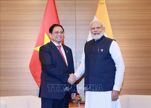 Thủ tướng Phạm Minh Chính hội kiến Thủ tướng Ấn Độ Narendra Modi