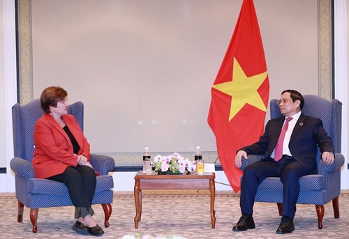 Thủ tướng Phạm Minh Chính tiếp Tổng giám đốc IMF
