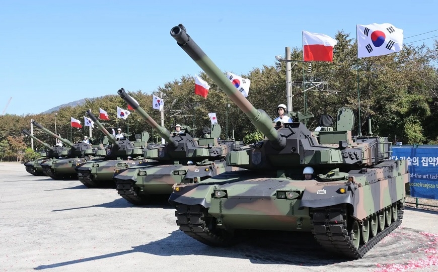 Lô xe tăng K2 Black Panther mới được bàn giao cho Lữ đoàn 20 của quân đội Ba Lan. Ảnh: Huyndai Rotem 