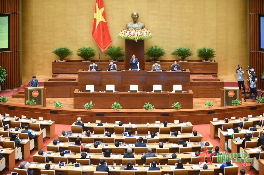 Chủ tịch Quốc hội Vương Đình Huệ chủ trì phiên khai mạc Kỳ họp thứ năm, Quốc hội khóa XV.
