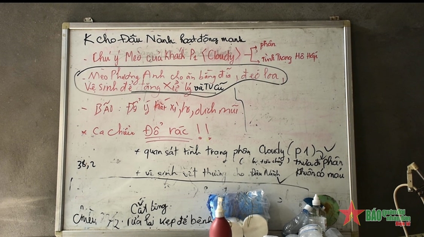  Các thành viên phải theo dõi và thực hiện theo bảng phân công và ghi chú đặc biệt cho các ca bệnh.