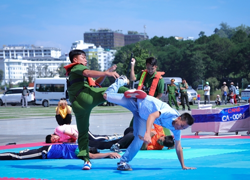 Công an Lâm Đồng giành giải nhất hội thi quân sự, võ thuật