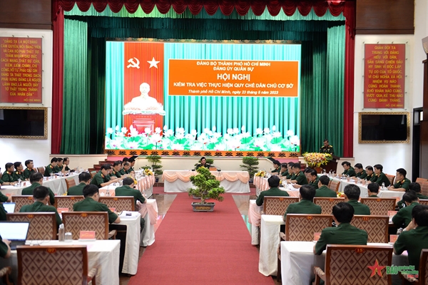 Kiểm tra kết quả xây dựng và thực hiện Quy chế dân chủ cơ sở tại Bộ tư lệnh TP Hồ Chí Minh