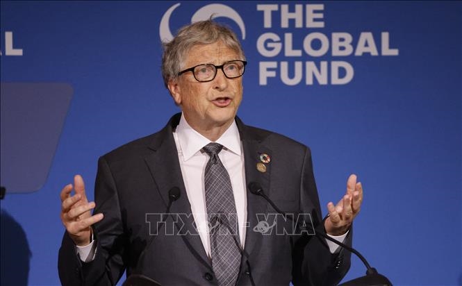 Tỷ phú Bill Gates phát biểu tại một diễn đàn ở New York, Mỹ. 