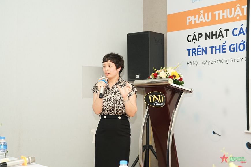 Thạc sĩ, bác sĩ Đặng Thị Như Quỳnh phát biểu tại hội thảo. 