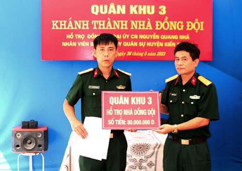 Bộ CHQS tỉnh Thái Bình: Bàn giao nhà đồng đội cho quân nhân có hoàn cảnh khó khăn