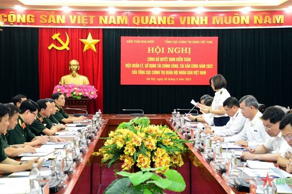 Hội nghị công bố quyết định kiểm toán tại Tổng cục Chính trị Quân đội nhân dân Việt Nam
