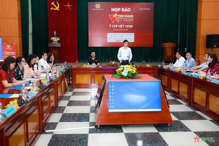  Quang cảnh buổi họp báo chương trình Vinh quang Việt Nam 2023.