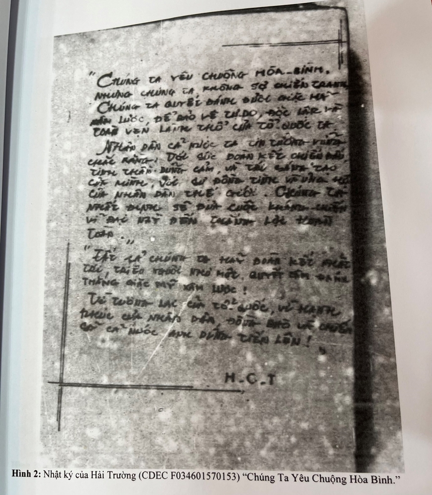 Những trang nhật ký của liệt sĩ Nguyễn Hải Trường. 