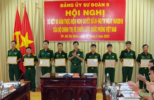Sư đoàn 9 tổ chức hội nghị làm trước đánh giá 5 năm thực hiện nghị quyết về Chiến lược Quốc phòng Việt Nam