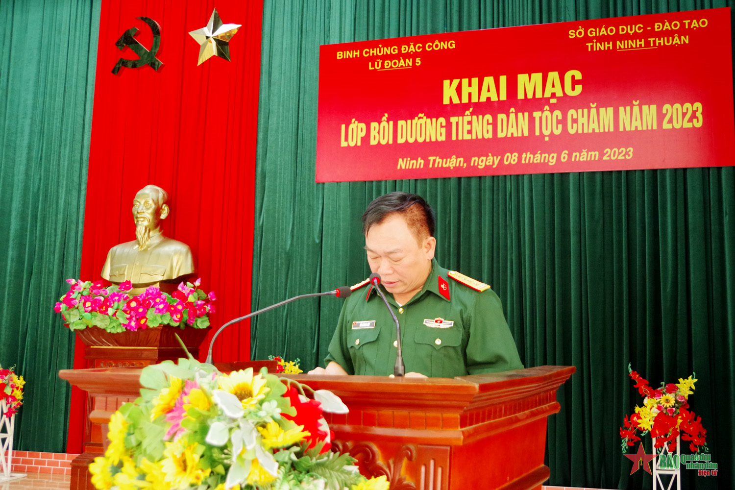 90 học viên Lữ đoàn Đặc công nước 5 tham gia bồi dưỡng tiếng dân tộc Chăm