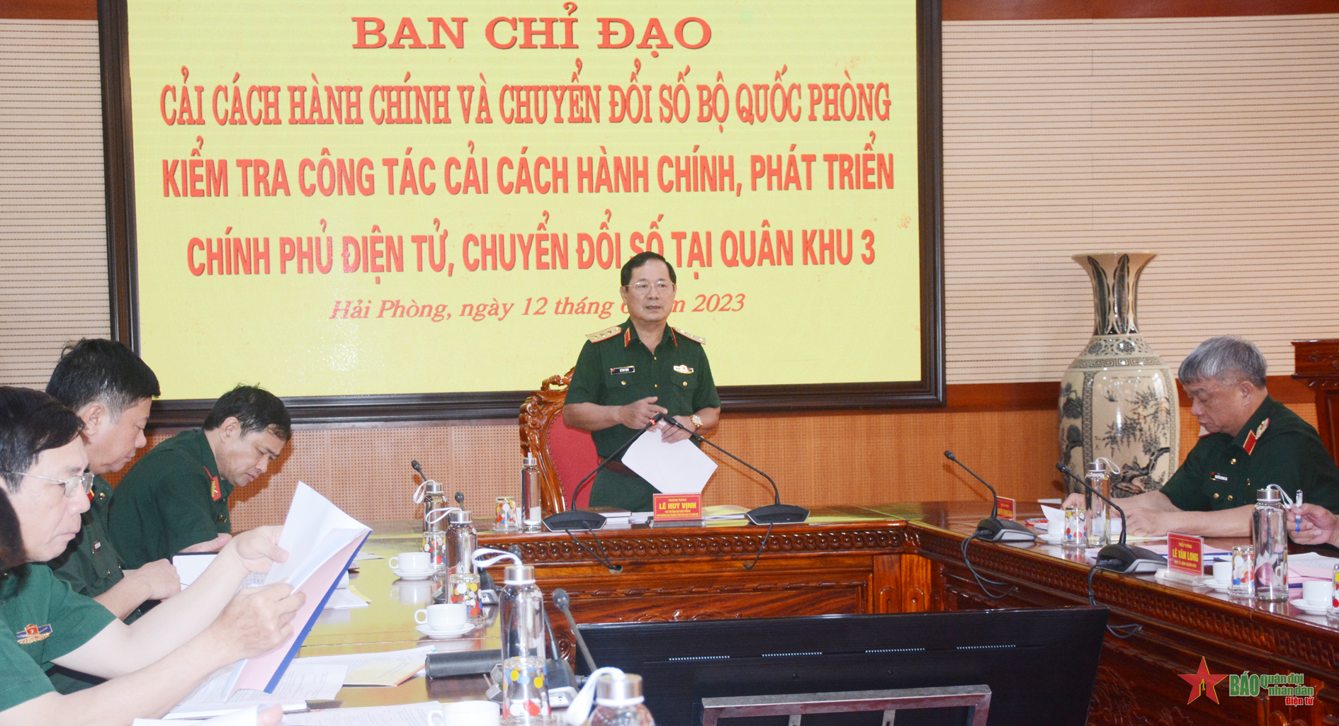 Bộ Quốc phòng kiểm tra công tác cải cách hành chính, phát triển Chính phủ điện tử, chuyển đổi số tại Quân khu 3