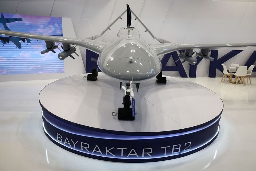 Máy bay không người lái Bayraktar TB2 của Thổ Nhĩ Kỳ. Ảnh: Reuters
