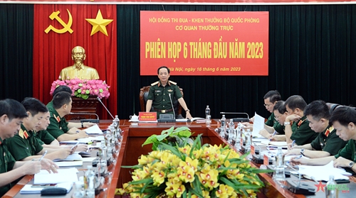 Trung tướng Trịnh Văn Quyết chủ trì Phiên họp Cơ quan Thường trực Hội đồng Thi đua - Khen thưởng Bộ Quốc phòng