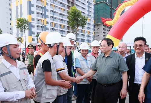 Thủ tướng Phạm Minh Chính dự khánh thành cầu Như Nguyệt và khởi công dự án nhà ở xã hội tại Bắc Giang