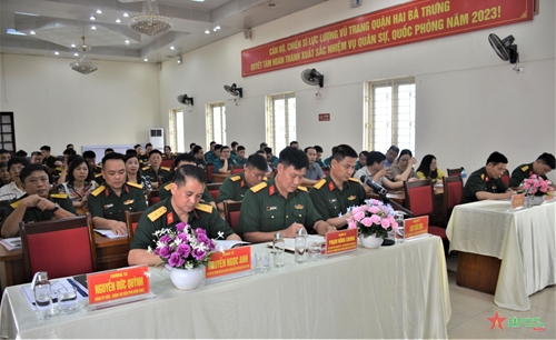 Ban CHQS quận Hai Bà Trưng Sơ kết thực hiện quy chế công tác quản lý tư tưởng quân nhân